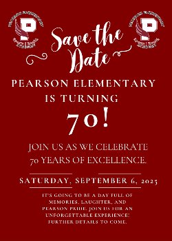 Pearson Elementary is turning 70